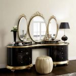 Dressing table with mirror in black Домострой