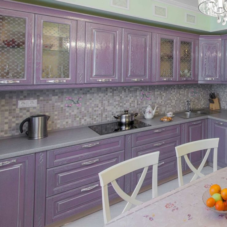 Кухня Серо Фиолетовая Фото