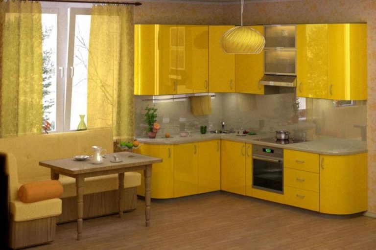 Дизайн кухни в жёлтых тонах Дизайн кухни в жёлтых тонах