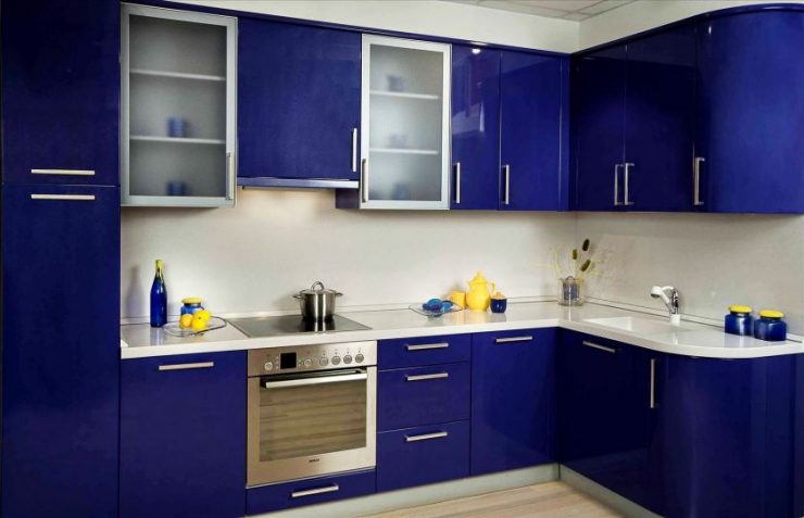 Кухни Синих Цветов Фото