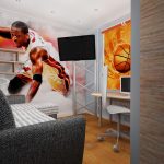 детская комната для мальчиков в спортивном стиле