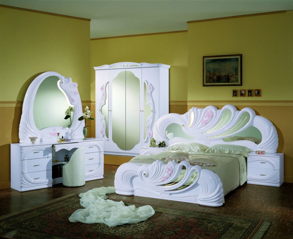 Фото спального гарнитура белого цвета белый жемчуг